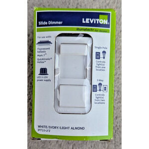 Leviton IP710-LFZ IllumaTech 0-10V Slide Dimmer LED/Fluorescent